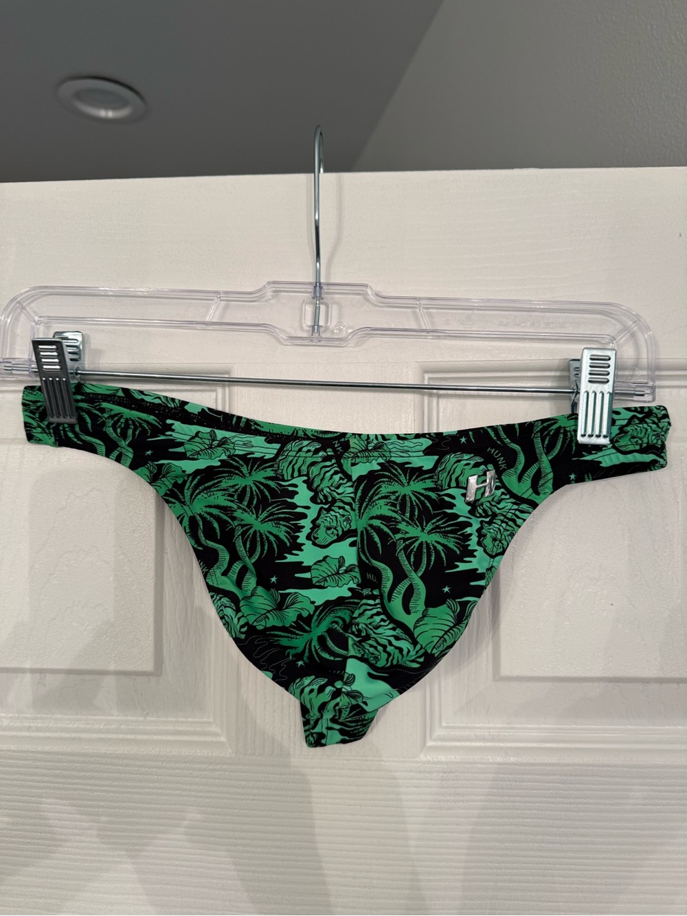 Hunk Menswear medium swim thong tropical pattern